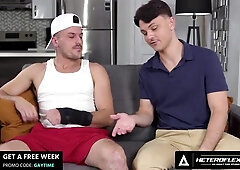 HETEROFLEXIBLE - Injured Football Jock Nate Rose BREEDS His Professor Enzo Muller During Grades Help