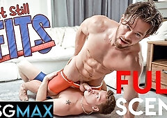 Beefy Logan Aarons Still Fits His Wrestling Singlet & Johnnys Cock - Full