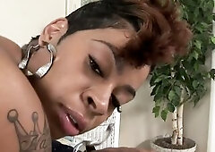 Hawt Butt Zone Scene-three_large Butt and Breasty Ebony Angel Enjoys a Large Knob in Her Cunt