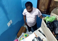 Bengali hot bhabhi secret romantic sex, with her naughty devar in store room