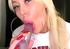 Great ass blonde blowjob and fucking POV