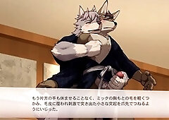 Gay game, cum in ass, gay furry