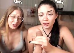 Mary & Emily's Hot Threesome Blowjob