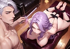 BDSM Stories #20B: Lavender Shackles and Sparking Devotion (Animated)