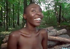 Public Agent - Afro woman with hirsute snatch and large booty cums hard on my large dong in amateur POV outdoor action