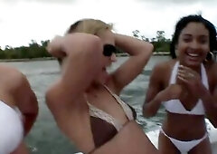 Mad lesbo fuckfest in a yacht with sexy hotties.