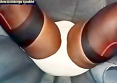 BlueGirl70 Slow Motion Stockings Upskirt