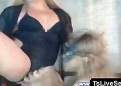 ample bosom tgirl pleasured by a sexy masked vixen 91