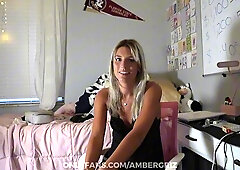 College girlfriend cheats in dorm while boyfriend keeps calling her phone
