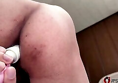Japanese horny transvestite Yui Shion had a handjob and played with an anal toy.