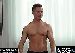 ASG AUDITIONS - Hot Amateur Jocks Share Cum Kiss After First Gay Threesome