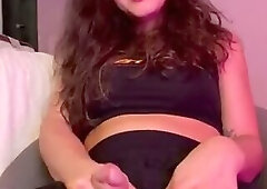 BIG COCK GIRL STROKES AND TALKS SPH