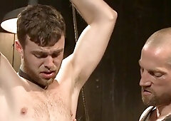 Fellatio, grappling, leather