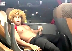 Fapping off on the bus
