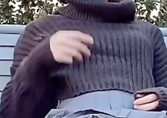 Asian Slut Masturbating in Public