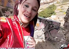 Urbex That babe Gets Drilled and Overspread in Cum in Harley Quinn