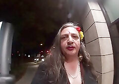Horny mature sissy TV is whoring around the street corner for fun Tonight