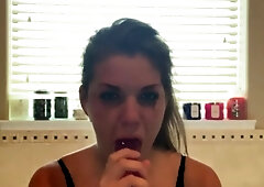Amateur Brunette Anal Toy