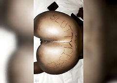 Sluttydesires - amateur black shakes booty for her fresh boss