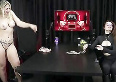 2 sexy gals get stripped after saying that swearing is a hobby, and that boxing is their sport - Lily Cand (See on: Sheer/Red)