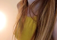 Small tit girl loves to masturbate