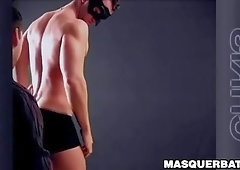 MASQUERBATE - Spectacular beefy dude Chris does striptease while jacking (Pascal , Christine Lee)