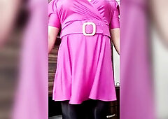 Hot nasty lady's pink costume