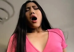 Horny exotic teen indulges in forbidden desires with stepbro