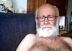 Grandpa Stroking on Webcam