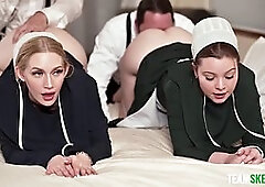 Brunette Adrianna Jade Fucks Blonde Chanel Camryn and Ophelia Kaan in Threesome