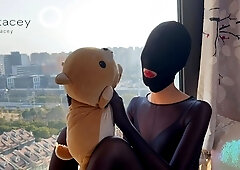 Amateur blondie solo anal masturbation
