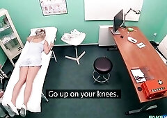 British golden-haired bang in Prague hospital - Fake Hospital
