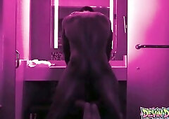 Behind the scenes 3rd eye view of me drilling her cool taut snatch