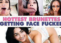 Hottest Brunettes Getting Face Fucked, Scene #03