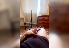 Amateur solo hunk exploring deepthroat now
