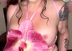 Gorgeous, ethereal shemale fairy cums glitter everywhere