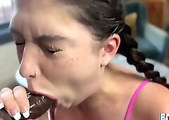 Cute PAWG Sucks & Gets Dicked Down By BBC